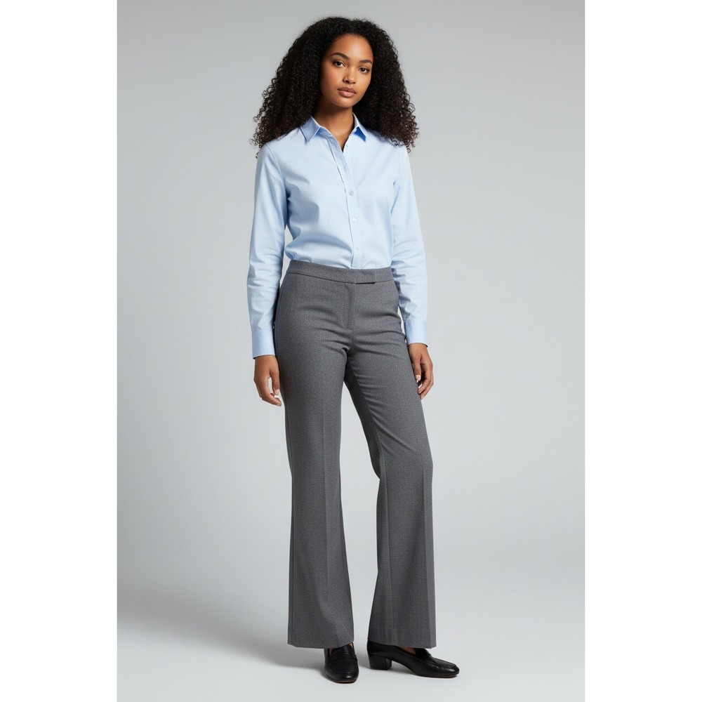 Goodclothes Womens Wide Leg Dress Pants Gray Stretch Trousers Size 14